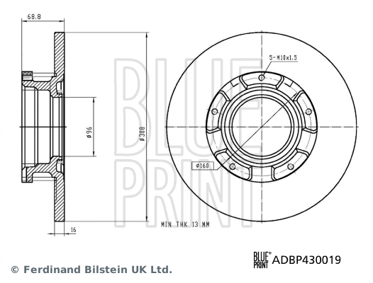 BLUE PRINT ADBP430019 Brake...