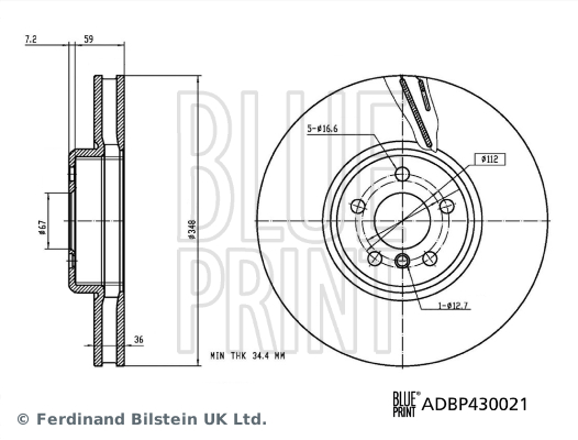 BLUE PRINT ADBP430021 Discofreno