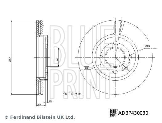 BLUE PRINT ADBP430030 Discofreno