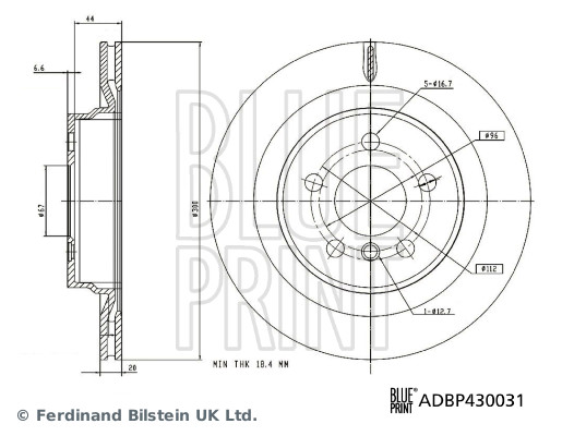 BLUE PRINT ADBP430031 Discofreno