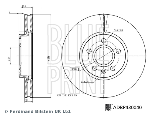 BLUE PRINT ADBP430040 Discofreno