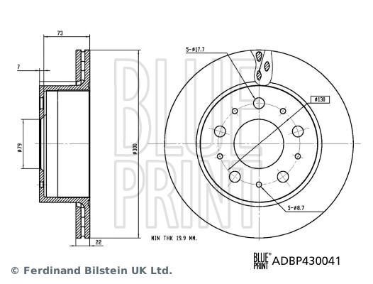 BLUE PRINT ADBP430041 Brake...