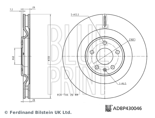 BLUE PRINT ADBP430046 Discofreno-Discofreno-Ricambi Euro