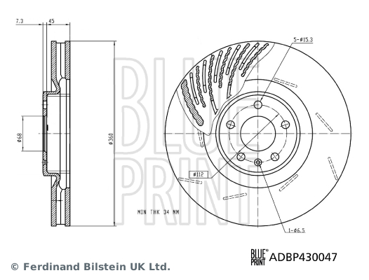 BLUE PRINT ADBP430047 Discofreno-Discofreno-Ricambi Euro