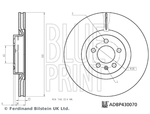 BLUE PRINT ADBP430070 Discofreno