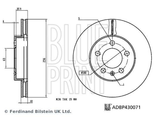 BLUE PRINT ADBP430071 Discofreno