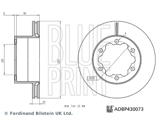 BLUE PRINT ADBP430073 Discofreno-Discofreno-Ricambi Euro