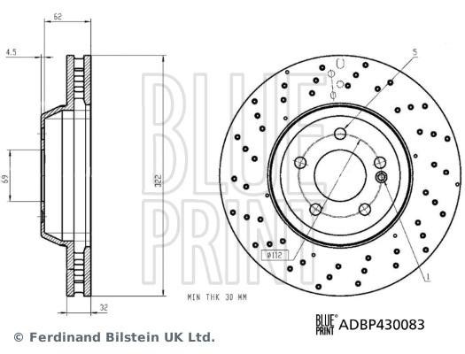 BLUE PRINT ADBP430083 Discofreno-Discofreno-Ricambi Euro