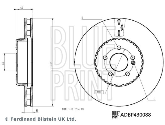 BLUE PRINT ADBP430088 Discofreno-Discofreno-Ricambi Euro