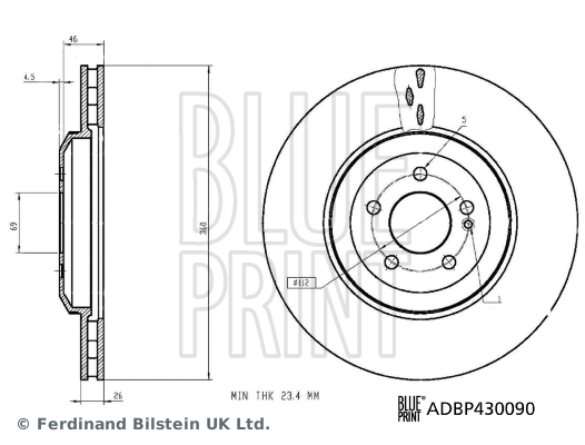 BLUE PRINT ADBP430090 Discofreno-Discofreno-Ricambi Euro