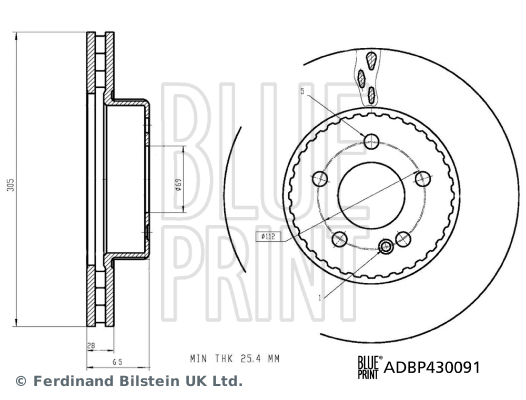 BLUE PRINT ADBP430091 Discofreno-Discofreno-Ricambi Euro