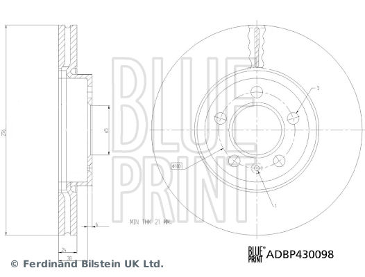 BLUE PRINT ADBP430098 Discofreno-Discofreno-Ricambi Euro