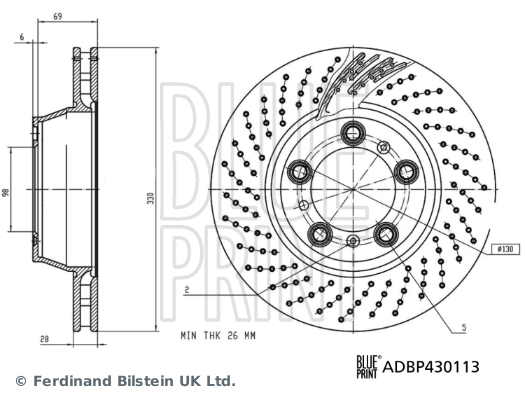 BLUE PRINT ADBP430113 Bremsscheibe