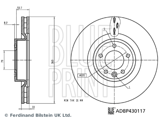 BLUE PRINT ADBP430117...