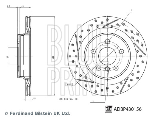 BLUE PRINT ADBP430156 Bremsscheibe