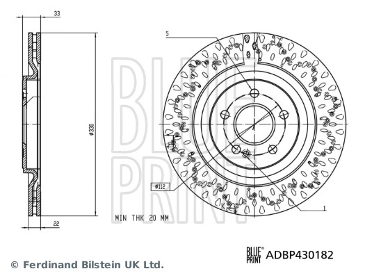 BLUE PRINT ADBP430182 Bremsscheibe
