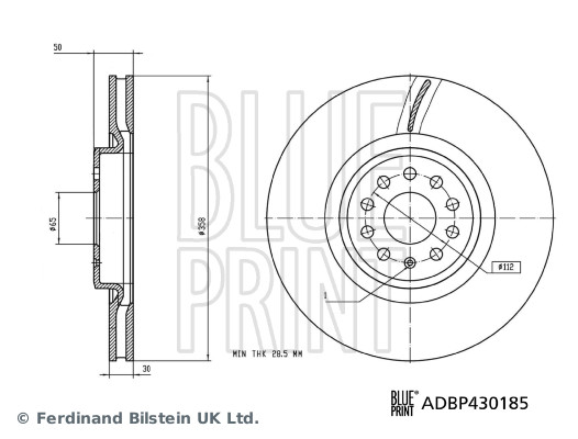 BLUE PRINT ADBP430185 Bremsscheibe