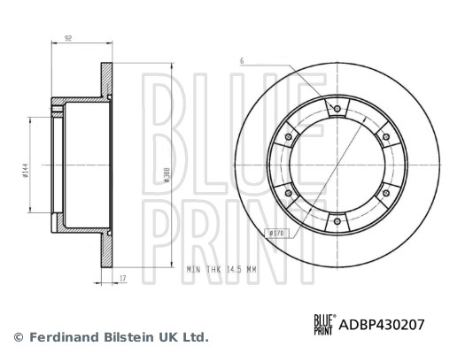 BLUE PRINT ADBP430207 Bremsscheibe