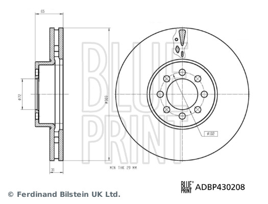 BLUE PRINT ADBP430208 Bremsscheibe