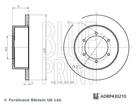 BLUE PRINT ADBP430210 Bremsscheibe