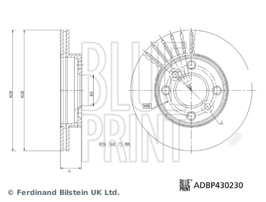 BLUE PRINT ADBP430230 Bremsscheibe