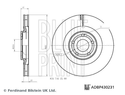 BLUE PRINT ADBP430231 Bremsscheibe