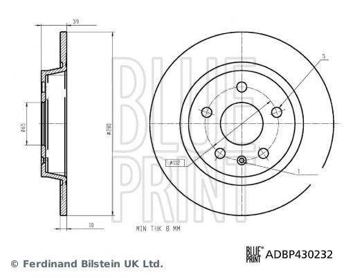 BLUE PRINT ADBP430232 Bremsscheibe