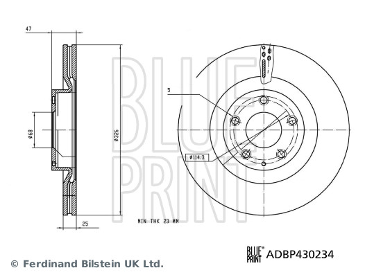 BLUE PRINT ADBP430234 Bremsscheibe