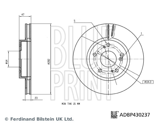 BLUE PRINT ADBP430237 Bremsscheibe