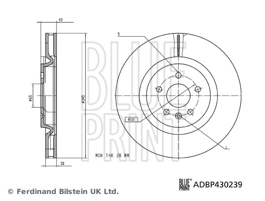 BLUE PRINT ADBP430239 Bremsscheibe