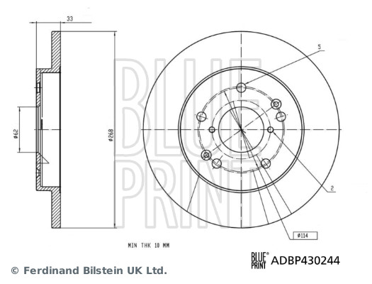 BLUE PRINT ADBP430244 Bremsscheibe