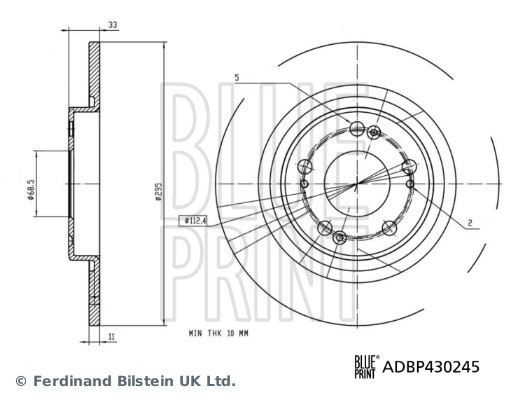 BLUE PRINT ADBP430245 Bremsscheibe