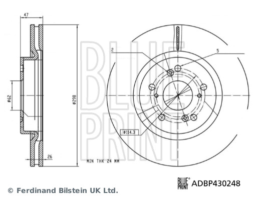BLUE PRINT ADBP430248 Bremsscheibe