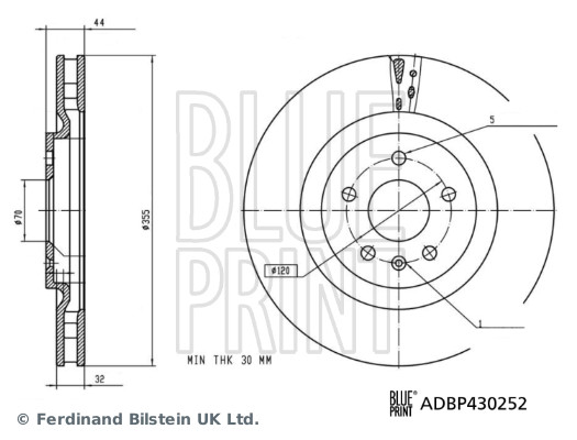 BLUE PRINT ADBP430252 Bremsscheibe
