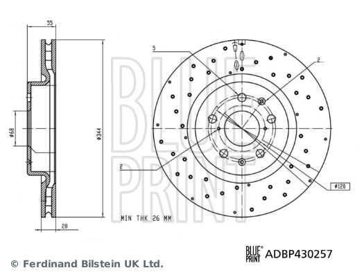 BLUE PRINT ADBP430257 Bremsscheibe