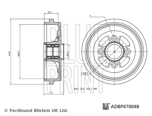 BLUE PRINT ADBP470048 Bremstrommel