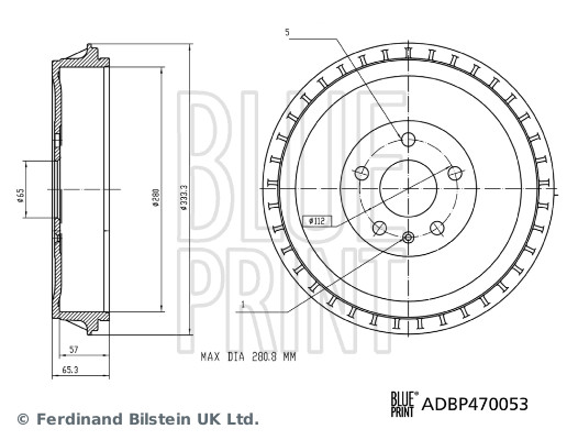 BLUE PRINT ADBP470053 Bremstrommel
