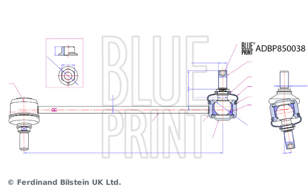 BLUE PRINT ADBP850038 Stange/Strebe, Stabilisator