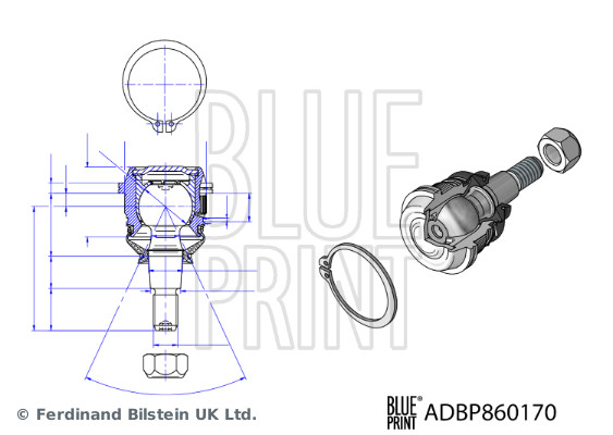 BLUE PRINT ADBP860170 Trag-/Führungsgelenk