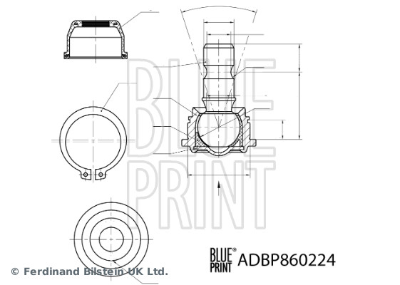 BLUE PRINT ADBP860224 Trag-/Führungsgelenk