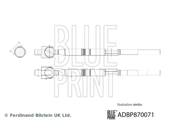 BLUE PRINT ADBP870071 Axialgelenk, Spurstange