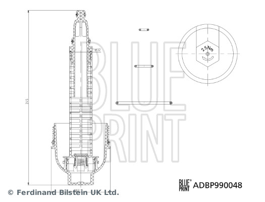 BLUE PRINT ADBP990048 Blue Print Solution Deckel, Ölfiltergehäuse