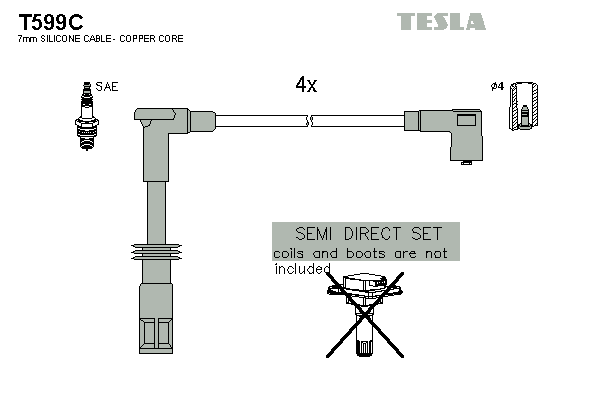 TESLA T599C Σετ καλωδίων...