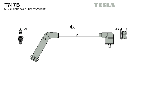 TESLA T747B Σετ καλωδίων...