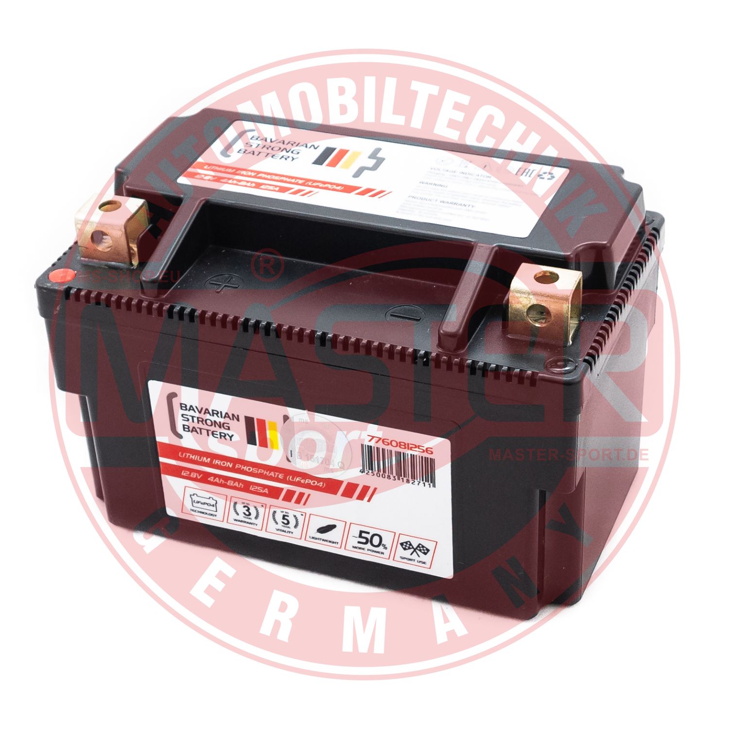 MASTER-SPORT GERMANY 776081256 Starter Battery for HONDA KAWASAKI PEUGEOT SUZUKI YAMAHA