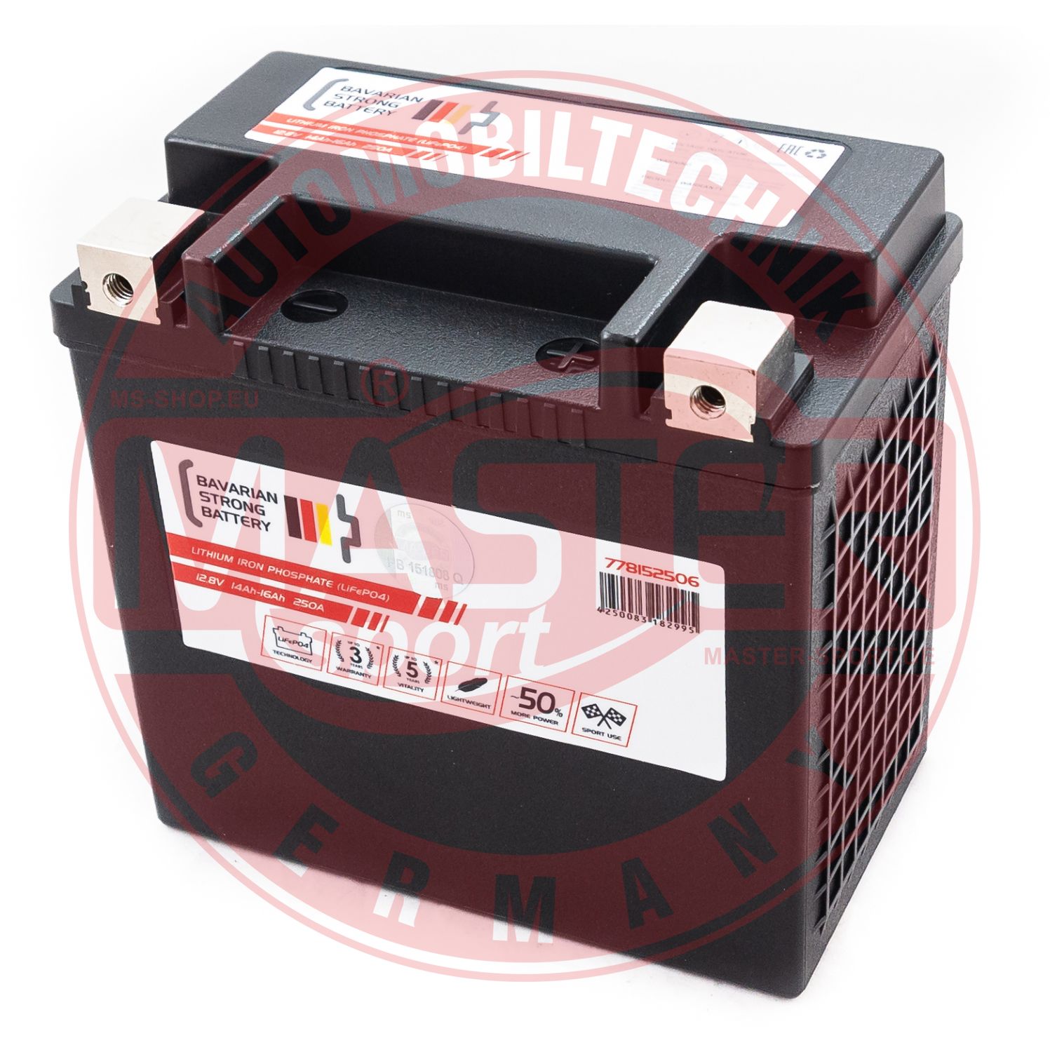 MASTER-SPORT GERMANY 778152506 Starter Battery for HARLEY-DAVIDSON
