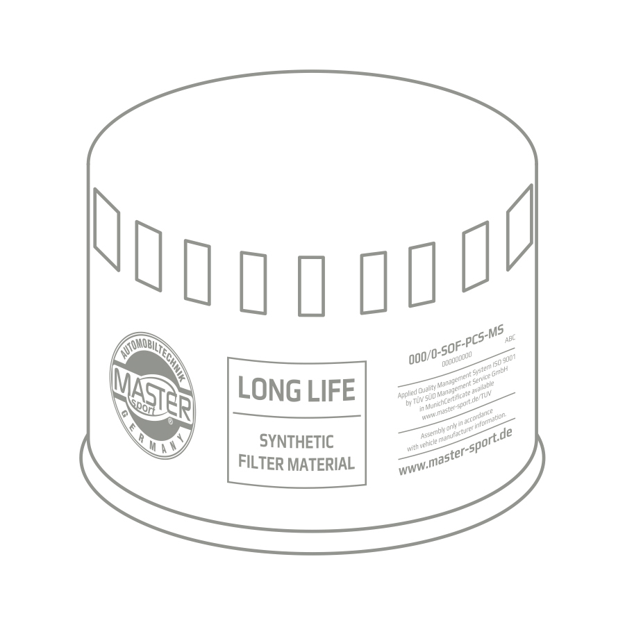 MASTER-SPORT GERMANY 554D2M-OFS-PCS-MS MS-WHITE Oil Filter for LEXUS TOYOTA