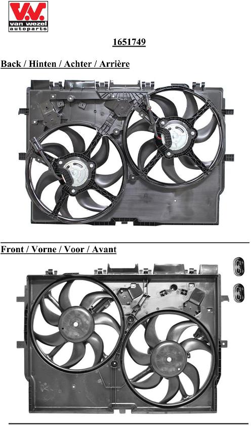 VAN WEZEL 1651749 Fan, engine cooling