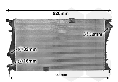 VAN WEZEL 43002601 Radiator, engine cooling