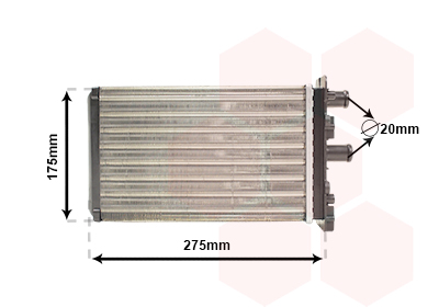 VAN WEZEL 58006239 Heat Exchanger, interior heating